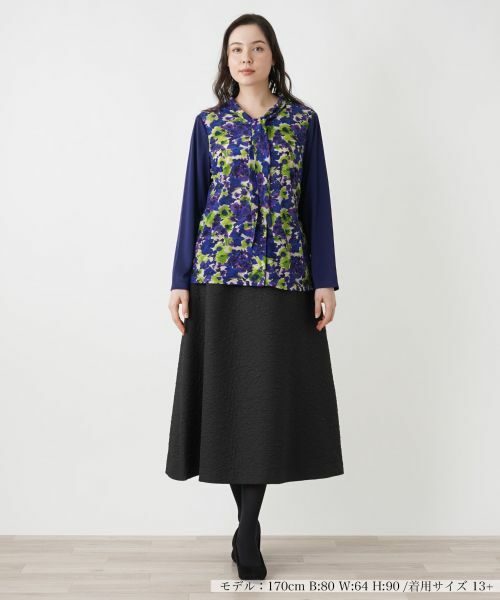 Leilian PLUS HOUSE / レリアンプラスハウス シャツ・ブラウス | フラワー柄ボウタイブラウス | 詳細5