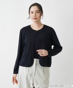Leilian PLUS HOUSE / レリアンプラスハウス カーディガン・ボレロ | クルーネックカーディガン