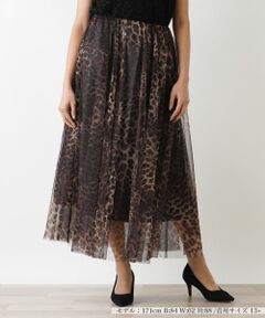 Leilian PLUS HOUSE / レリアンプラスハウス ミニ・ひざ丈スカート | チュールスカート