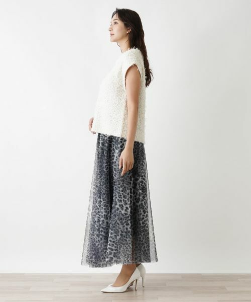 Leilian PLUS HOUSE / レリアンプラスハウス ミニ・ひざ丈スカート | チュールスカート | 詳細2