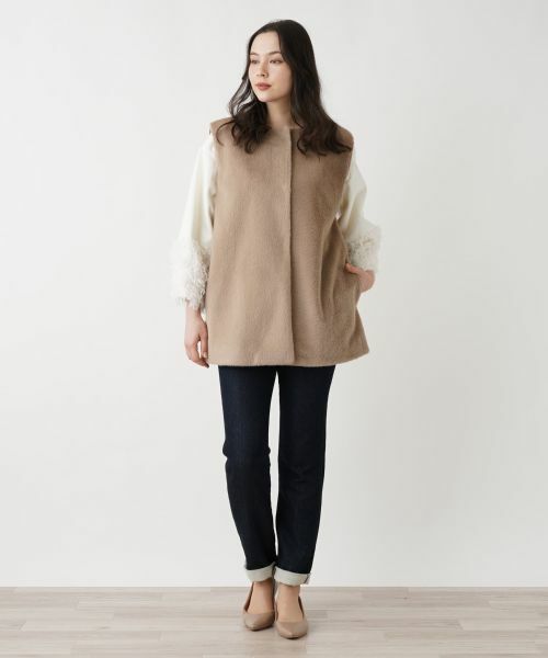 Leilian PLUS HOUSE / レリアンプラスハウス テーラードジャケット | 切替ロングベスト【Leilian WHITE LABEL】 | 詳細1