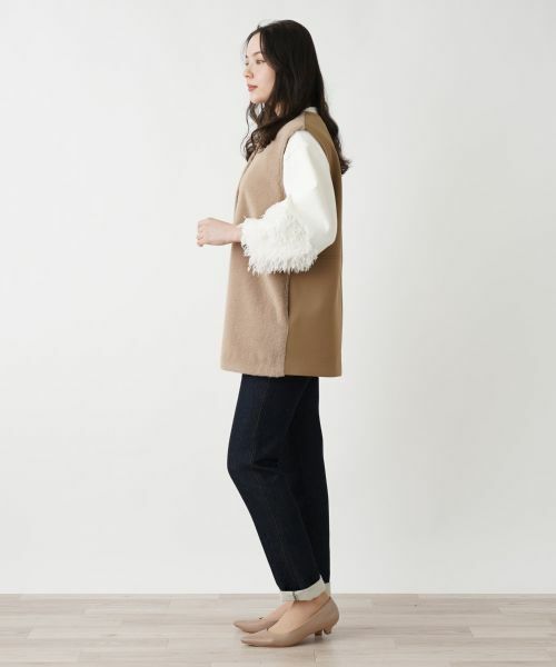 Leilian PLUS HOUSE / レリアンプラスハウス テーラードジャケット | 切替ロングベスト【Leilian WHITE LABEL】 | 詳細2