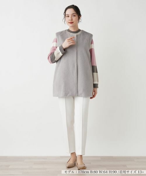 Leilian PLUS HOUSE / レリアンプラスハウス テーラードジャケット | 切替ロングベスト【Leilian WHITE LABEL】 | 詳細4