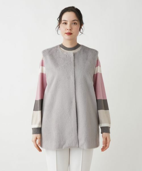 Leilian PLUS HOUSE / レリアンプラスハウス テーラードジャケット | 切替ロングベスト【Leilian WHITE LABEL】 | 詳細7