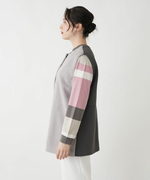 Leilian PLUS HOUSE / レリアンプラスハウス テーラードジャケット | 切替ロングベスト【Leilian WHITE LABEL】 | 詳細8