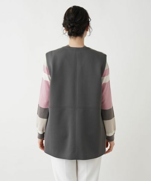 Leilian PLUS HOUSE / レリアンプラスハウス テーラードジャケット | 切替ロングベスト【Leilian WHITE LABEL】 | 詳細9