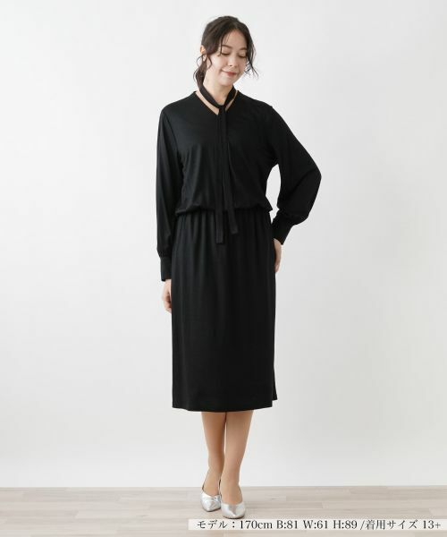 Leilian PLUS HOUSE / レリアンプラスハウス ドレス | ボウタイワンピース | 詳細1