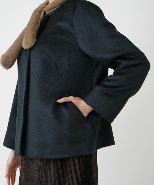 Leilian PLUS HOUSE / レリアンプラスハウス その他アウター | アルパカ混ノーカラーコート【MENCHI】 | 詳細15