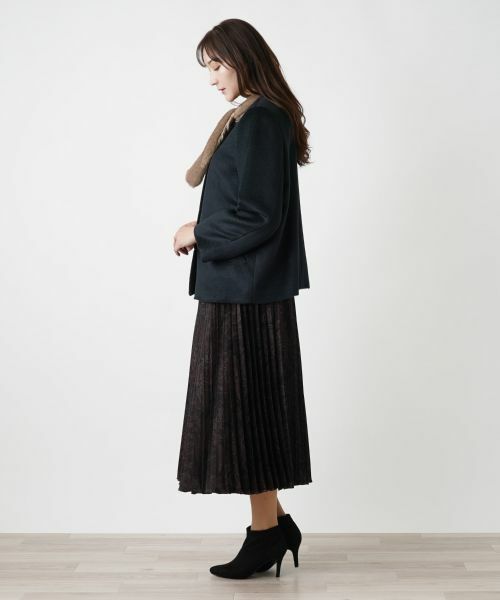 Leilian PLUS HOUSE / レリアンプラスハウス その他アウター | アルパカ混ノーカラーコート【MENCHI】 | 詳細2