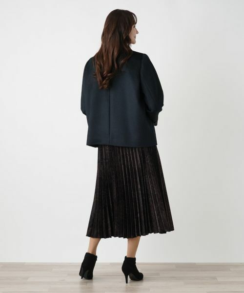 Leilian PLUS HOUSE / レリアンプラスハウス その他アウター | アルパカ混ノーカラーコート【MENCHI】 | 詳細3