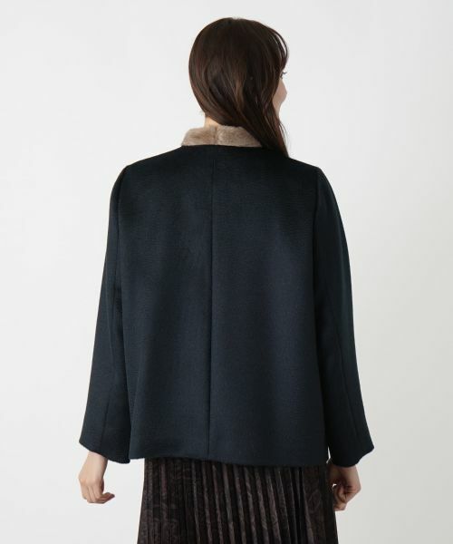 Leilian PLUS HOUSE / レリアンプラスハウス その他アウター | アルパカ混ノーカラーコート【MENCHI】 | 詳細6