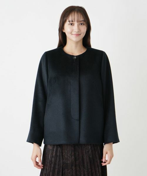 Leilian PLUS HOUSE / レリアンプラスハウス その他アウター | アルパカ混ノーカラーコート【MENCHI】 | 詳細7