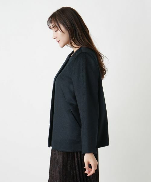 Leilian PLUS HOUSE / レリアンプラスハウス その他アウター | アルパカ混ノーカラーコート【MENCHI】 | 詳細8
