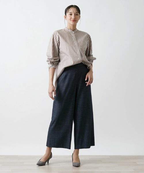 Leilian PLUS HOUSE / レリアンプラスハウス シャツ・ブラウス | バンドカラーブラウス【BOURGE】 | 詳細1