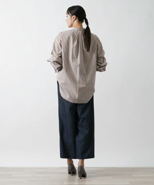 Leilian PLUS HOUSE / レリアンプラスハウス シャツ・ブラウス | バンドカラーブラウス【BOURGE】 | 詳細3