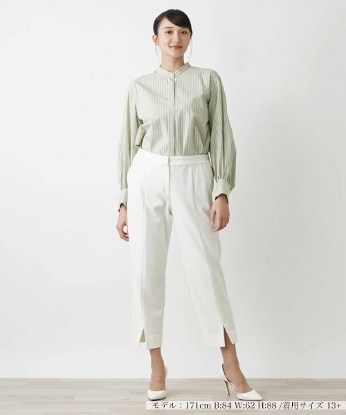 Leilian PLUS HOUSE / レリアンプラスハウス シャツ・ブラウス | バンドカラーブラウス【BOURGE】 | 詳細4