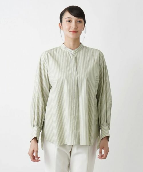 Leilian PLUS HOUSE / レリアンプラスハウス シャツ・ブラウス | バンドカラーブラウス【BOURGE】 | 詳細7