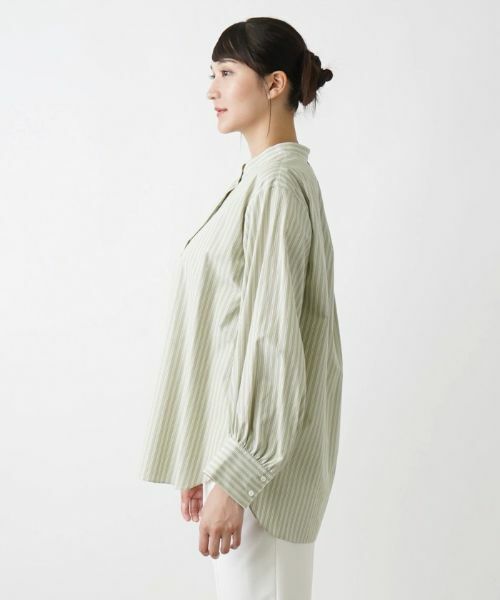 Leilian PLUS HOUSE / レリアンプラスハウス シャツ・ブラウス | バンドカラーブラウス【BOURGE】 | 詳細8