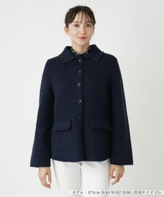 Leilian PLUS HOUSE / レリアンプラスハウス テーラードジャケット | ラメニットジャケット【BOURGE】