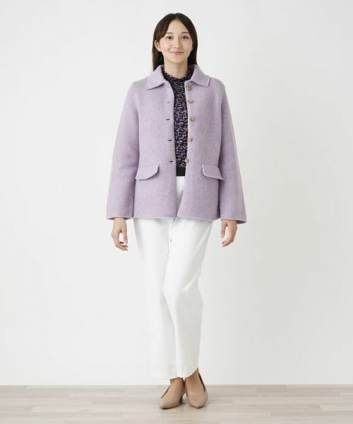 Leilian PLUS HOUSE / レリアンプラスハウス テーラードジャケット | ラメニットジャケット【BOURGE】 | 詳細1