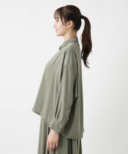 Leilian PLUS HOUSE / レリアンプラスハウス シャツ・ブラウス | ドロップショルダーブラウス【Leilian WHITE LABEL】【BOURGE】 | 詳細10