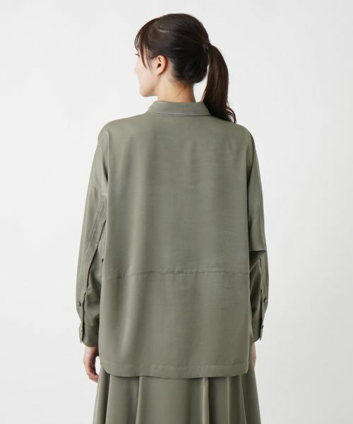 Leilian PLUS HOUSE / レリアンプラスハウス シャツ・ブラウス | ドロップショルダーブラウス【Leilian WHITE LABEL】【BOURGE】 | 詳細11