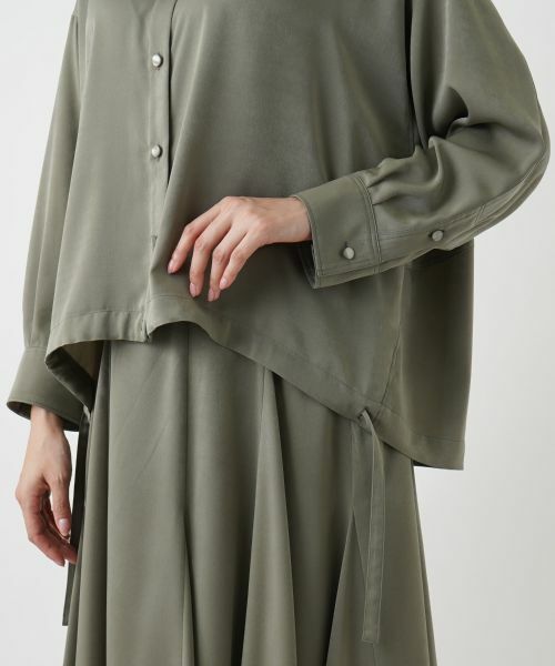 Leilian PLUS HOUSE / レリアンプラスハウス シャツ・ブラウス | ドロップショルダーブラウス【Leilian WHITE LABEL】【BOURGE】 | 詳細14