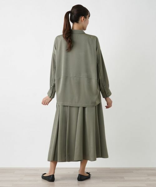 Leilian PLUS HOUSE / レリアンプラスハウス シャツ・ブラウス | ドロップショルダーブラウス【Leilian WHITE LABEL】【BOURGE】 | 詳細7