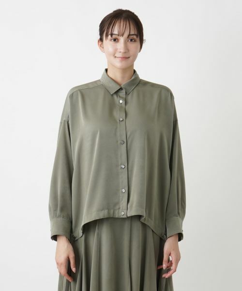 Leilian PLUS HOUSE / レリアンプラスハウス シャツ・ブラウス | ドロップショルダーブラウス【Leilian WHITE LABEL】【BOURGE】 | 詳細9