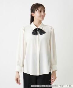 Leilian PLUS HOUSE / レリアンプラスハウス シャツ・ブラウス | ボウタイブラウス【BOURGE】