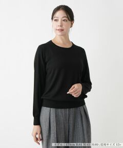 Leilian PLUS HOUSE / レリアンプラスハウス ニット・セーター | クルーネックニット【LORO PIANA】【BOURGE】