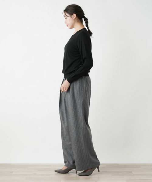 Leilian PLUS HOUSE / レリアンプラスハウス ニット・セーター | クルーネックニット【LORO PIANA】【BOURGE】 | 詳細5