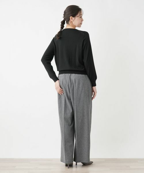 Leilian PLUS HOUSE / レリアンプラスハウス ニット・セーター | クルーネックニット【LORO PIANA】【BOURGE】 | 詳細6