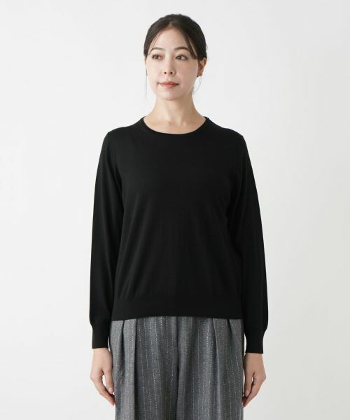 Leilian PLUS HOUSE / レリアンプラスハウス ニット・セーター | クルーネックニット【LORO PIANA】【BOURGE】 | 詳細7