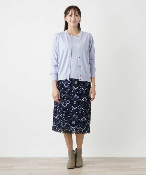 Leilian PLUS HOUSE / レリアンプラスハウス カーディガン・ボレロ | クルーネックカーディガン【LORO PIANA】【BOURGE】 | 詳細1