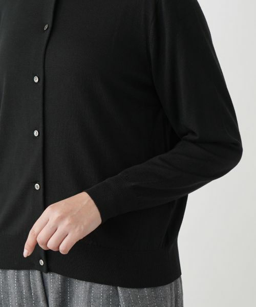 Leilian PLUS HOUSE / レリアンプラスハウス カーディガン・ボレロ | クルーネックカーディガン【LORO PIANA】【BOURGE】 | 詳細13