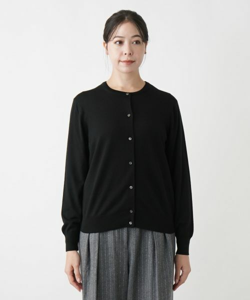 Leilian PLUS HOUSE / レリアンプラスハウス カーディガン・ボレロ | クルーネックカーディガン【LORO PIANA】【BOURGE】 | 詳細8