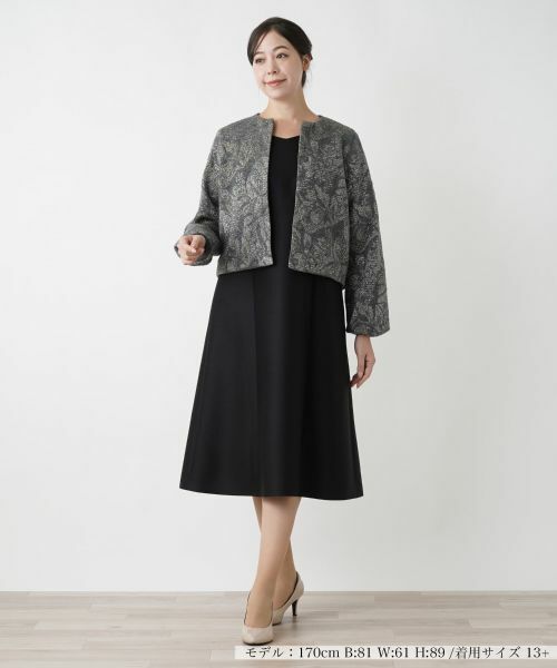 Leilian PLUS HOUSE / レリアンプラスハウス テーラードジャケット | ノーカラーニットジャケット【BOURGE】 | 詳細1