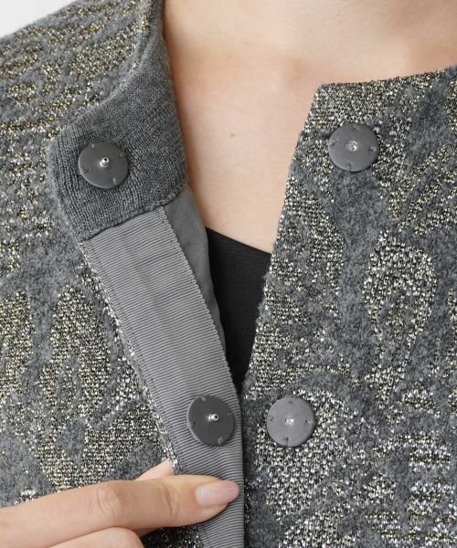 Leilian PLUS HOUSE / レリアンプラスハウス テーラードジャケット | ノーカラーニットジャケット【BOURGE】 | 詳細12