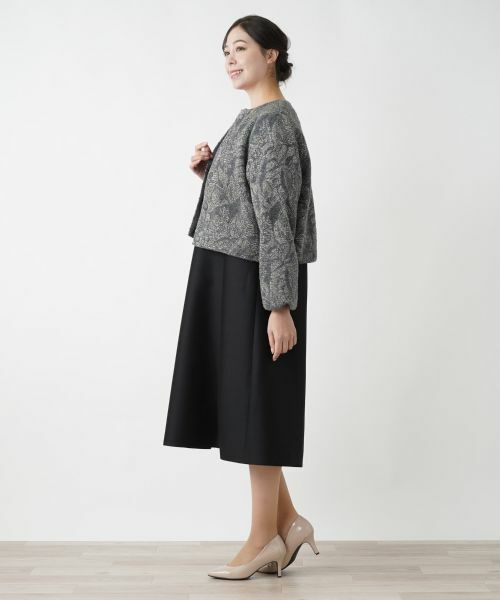 Leilian PLUS HOUSE / レリアンプラスハウス テーラードジャケット | ノーカラーニットジャケット【BOURGE】 | 詳細2