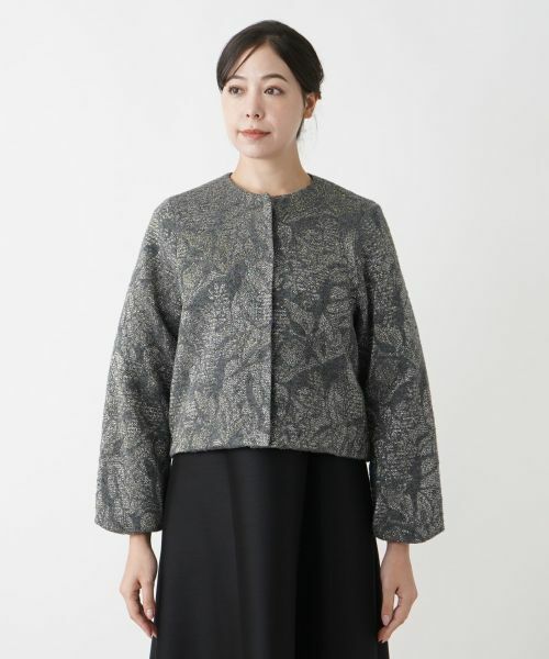 Leilian PLUS HOUSE / レリアンプラスハウス テーラードジャケット | ノーカラーニットジャケット【BOURGE】 | 詳細4