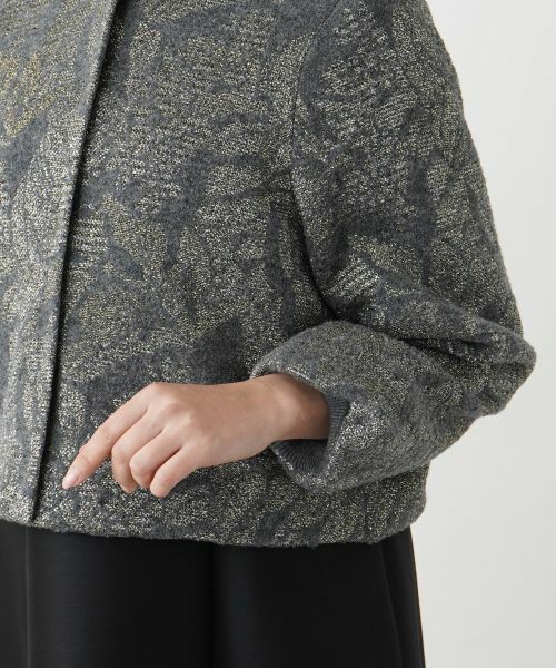 Leilian PLUS HOUSE / レリアンプラスハウス テーラードジャケット | ノーカラーニットジャケット【BOURGE】 | 詳細9