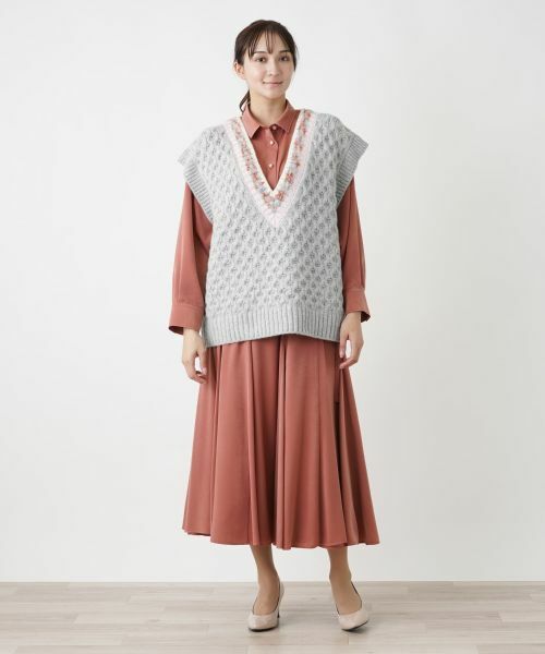 Leilian PLUS HOUSE / レリアンプラスハウス テーラードジャケット | Vネックニットベスト【BOURGE】 | 詳細1
