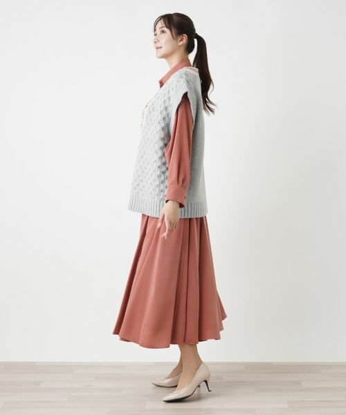Leilian PLUS HOUSE / レリアンプラスハウス テーラードジャケット | Vネックニットベスト【BOURGE】 | 詳細2