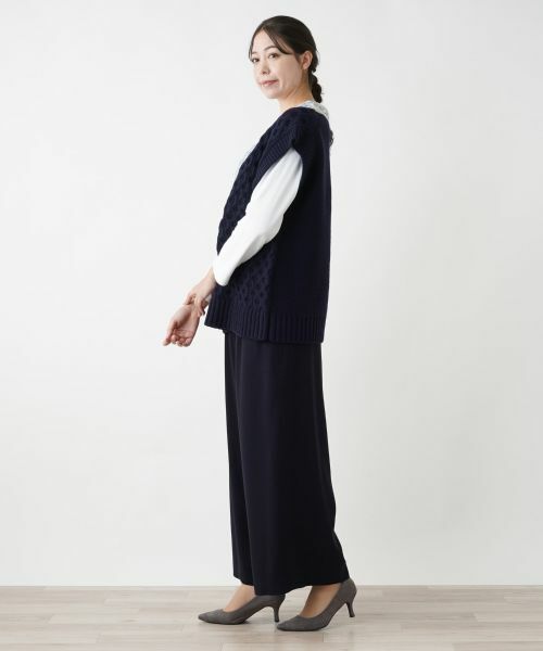 Leilian PLUS HOUSE / レリアンプラスハウス テーラードジャケット | Vネックニットベスト【BOURGE】 | 詳細5