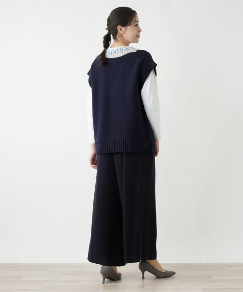 Leilian PLUS HOUSE / レリアンプラスハウス テーラードジャケット | Vネックニットベスト【BOURGE】 | 詳細6