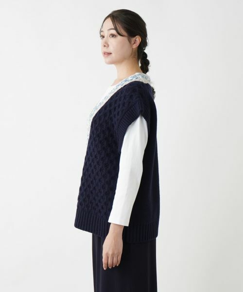 Leilian PLUS HOUSE / レリアンプラスハウス テーラードジャケット | Vネックニットベスト【BOURGE】 | 詳細8