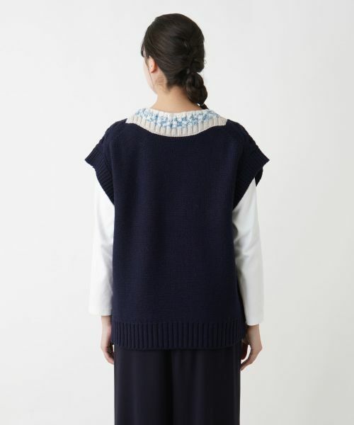 Leilian PLUS HOUSE / レリアンプラスハウス テーラードジャケット | Vネックニットベスト【BOURGE】 | 詳細9