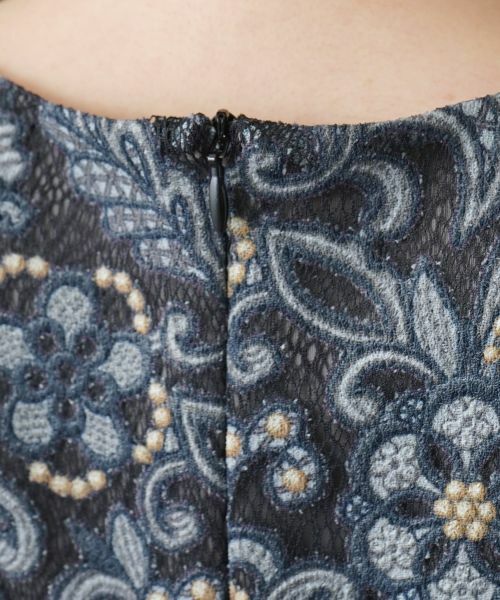 Leilian PLUS HOUSE / レリアンプラスハウス ドレス | リボンベルトレースワンピース | 詳細11