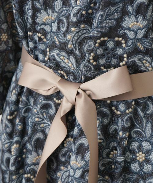 Leilian PLUS HOUSE / レリアンプラスハウス ドレス | リボンベルトレースワンピース | 詳細15